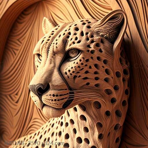 Nature and animals (st Cheetah 2, NATURE_3590) 3D models for cnc